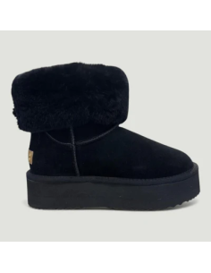 Stivaletti 1CLASSE neri imbottiti in pelle scamosciata... 2